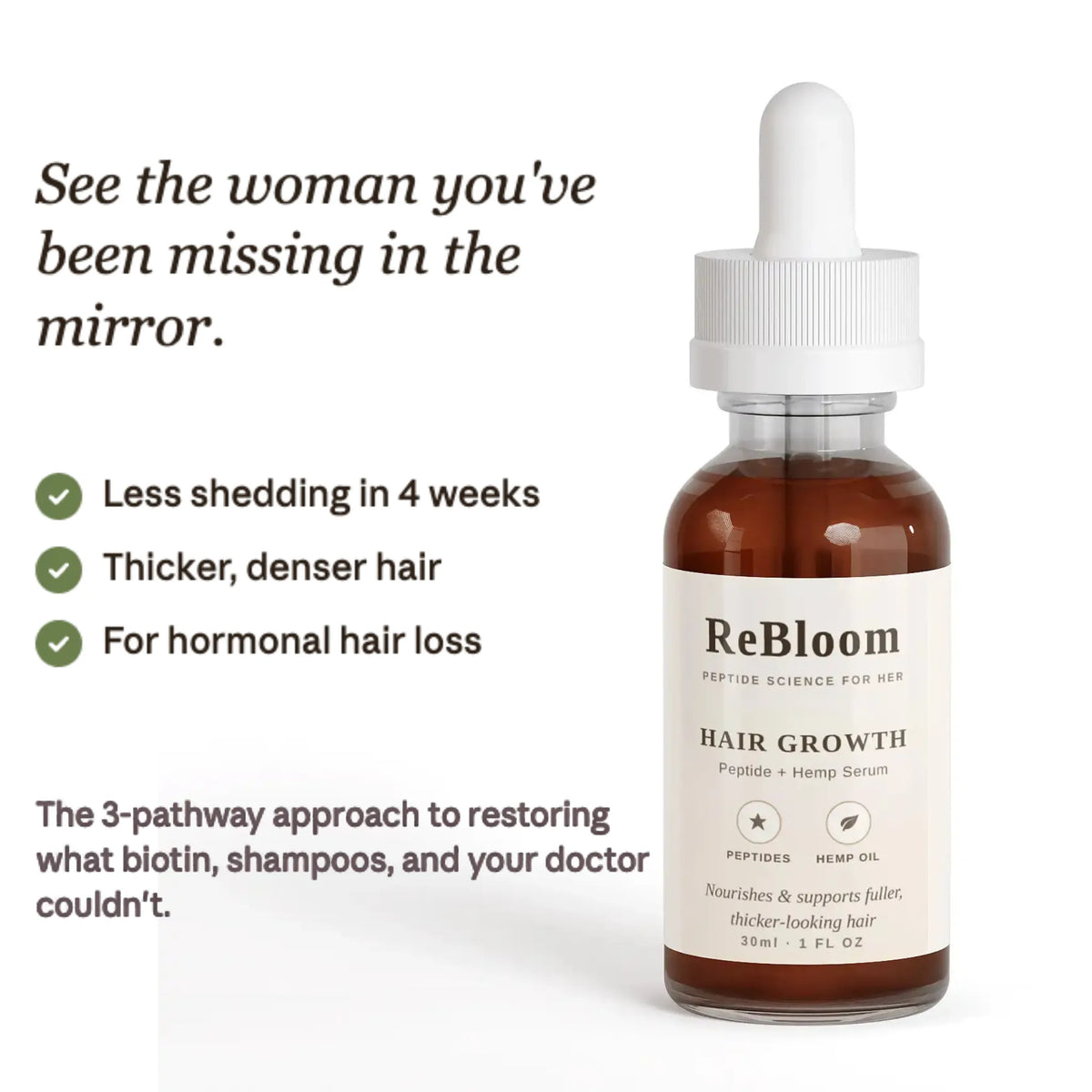 Rebloom Peptide Hair Growth Serum
